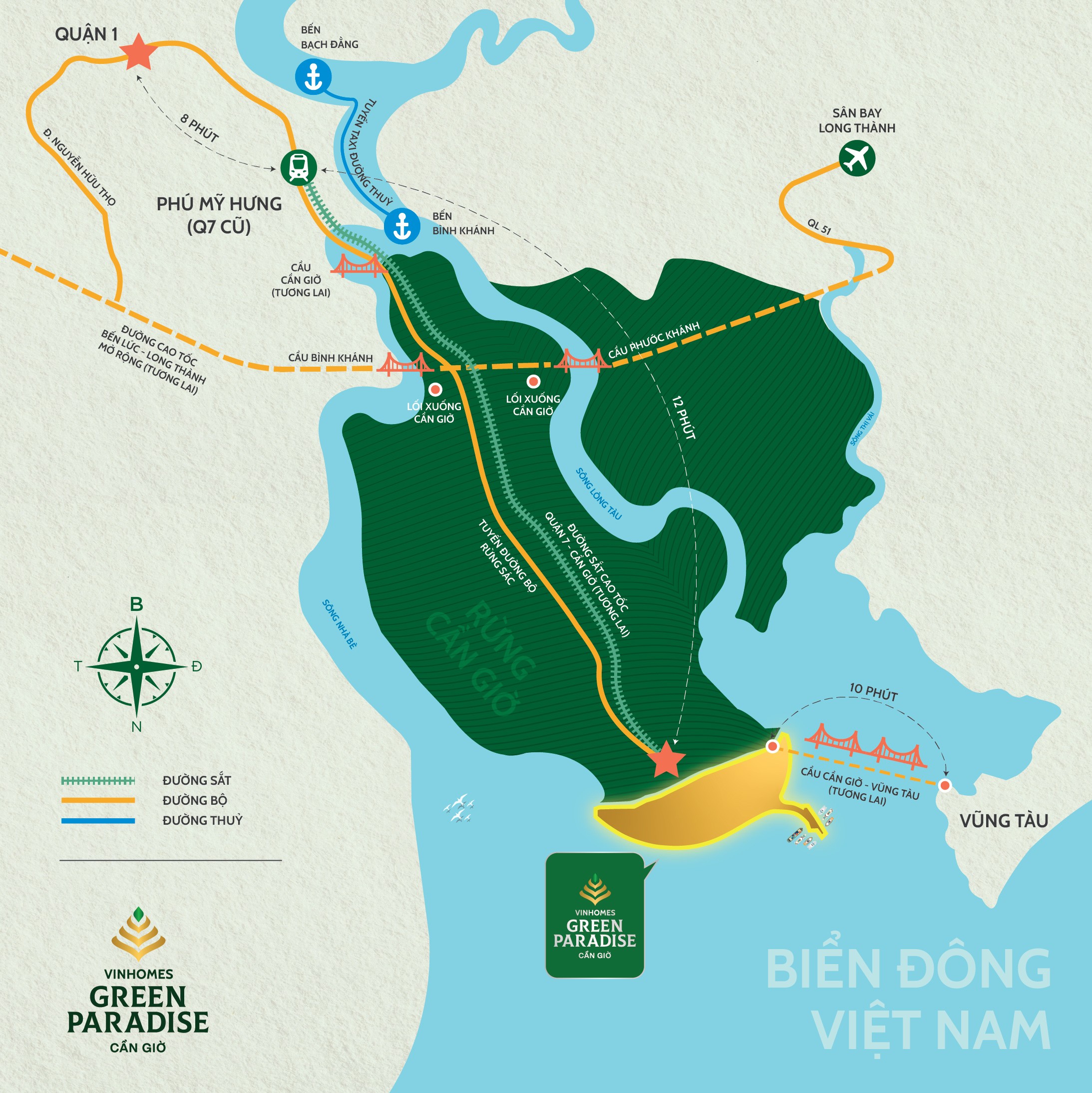 Dòng vốn hàng chục tỷ đô đầu tư vào hạ tầng và mô hình đô thị ESG sẽ đưa Cần Giờ thành cực tăng trưởng mới cho TP.HCM
