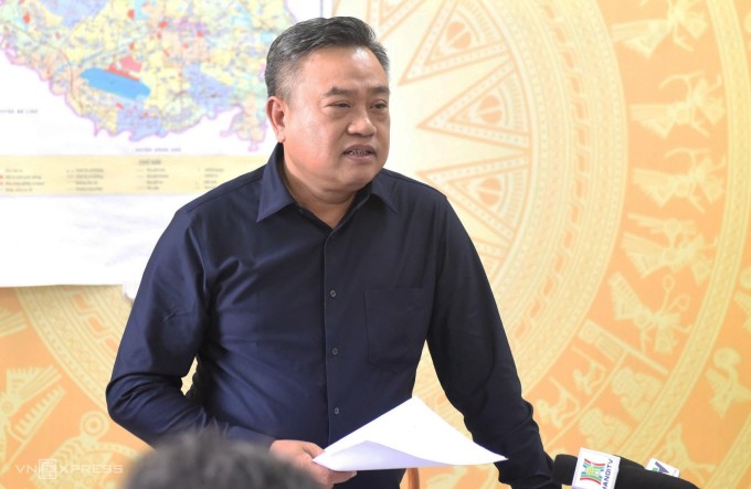 Ông Trần Sỹ Thanh tại buổi làm việc với xã Trung Giã, huyện Sóc Sơn cũ ngày 11/10. Ảnh: Hoàng Phong