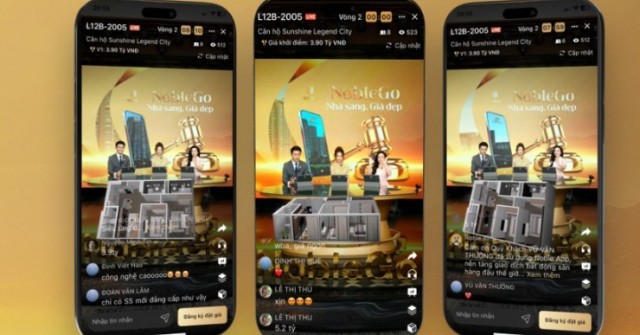 Sunshine Legend City “gây sốt” với công nghệ sa bàn ảo lần đầu xuất hiện trên sóng livestream NobleGo