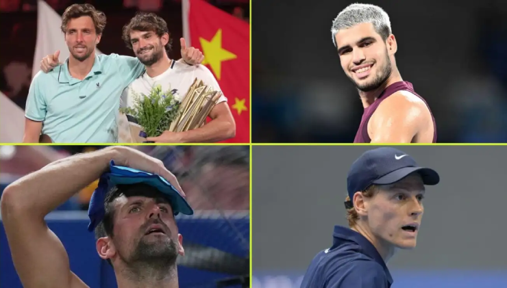 Vacherot và Rinderknech (góc trên bên trái) cùng đạt tới thứ hạng tốt nhất sự nghiệp sau Thượng Hải Masters