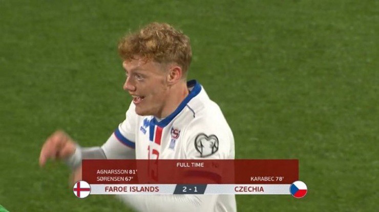 Quần đảo Faroe gây chấn động khi đánh bại CH Séc