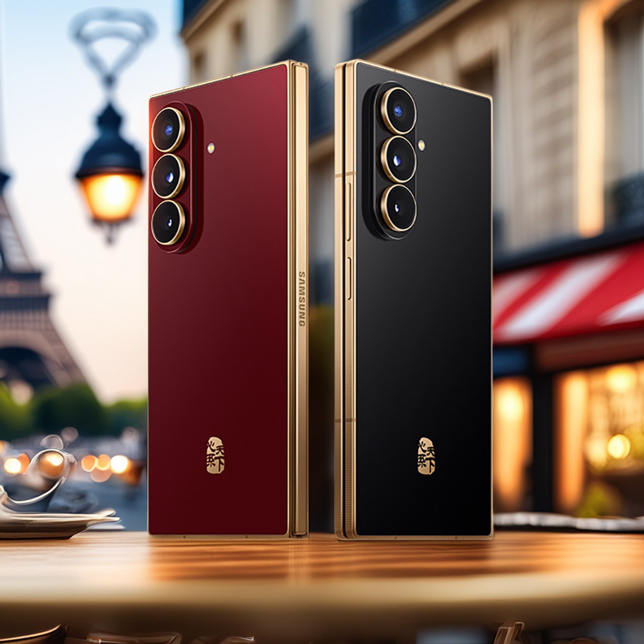 Samsung W26 với khung viền vàng sang trọng