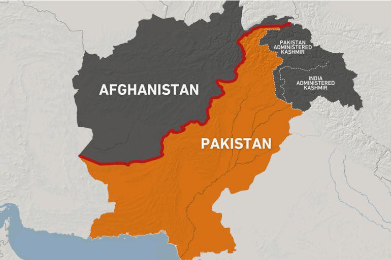 Đường biên giới hiện tại giữa Afghanistan và Pakistan. Ảnh: Al Jazeera.