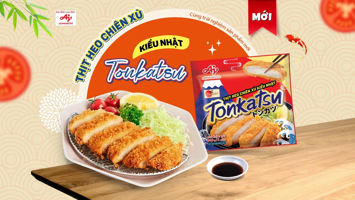 Bao bì sản phẩm Thịt Heo Chiên Xù Kiểu Nhật Tonkatsu vừa được ra mắt