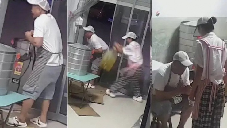 Chồng bị điện giật co cứng trong bếp, người vợ giải cứu thông minh - 1