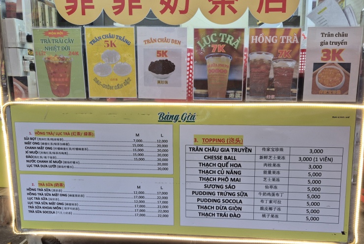 Topping kèm trà sữa chỉ từ 3.000 - 5.000 đồng/món