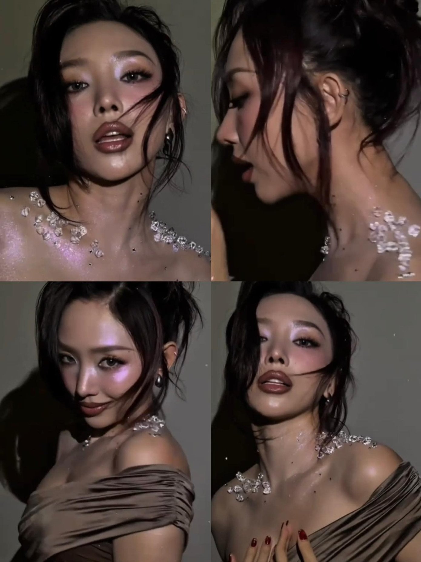 Tại thảm đỏ lễ trao giải Beauty Choice Award của tạp chí L’Officiel Vietnam, Tóc Tiên ghi điểm với thần thái cực slay trong trang phục cắt xẻ mạnh tay, trang điểm tông nude, tóc búi lơi. Nữ nghệ sĩ cho biết tự tay lên ý tưởng cho giao diện mới theo phong cách dark feminine - tinh thần nữ phản diện ma mị.