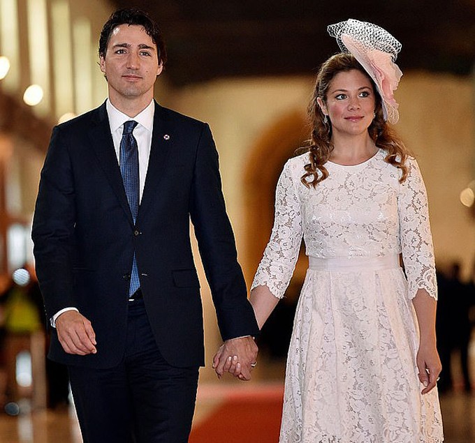 Justin và Sophie trong thời kỳ hôn nhân. Ảnh: DM