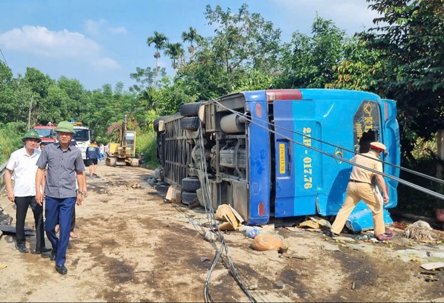 Hiện trường vụ tai nạn.