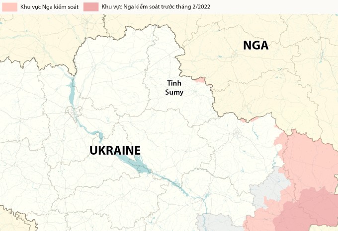Vị trí tỉnh Sumy. Đồ họa: RYV