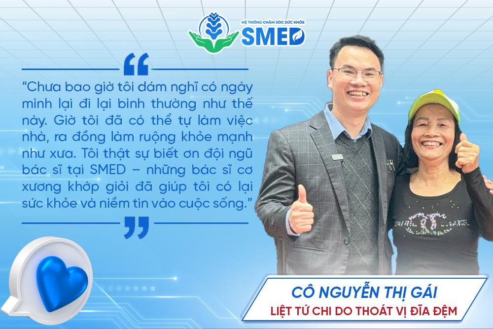 Cô N.T.Gái vui vẻ và sinh hoạt bình thường sau khi điều trị tại SMED