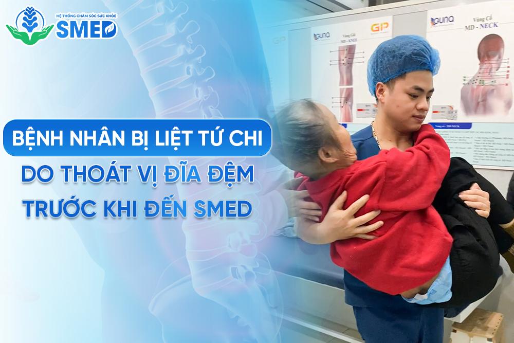 Tình trạng cô N.T.Gái khi đến với hệ thống xương khớp SMED