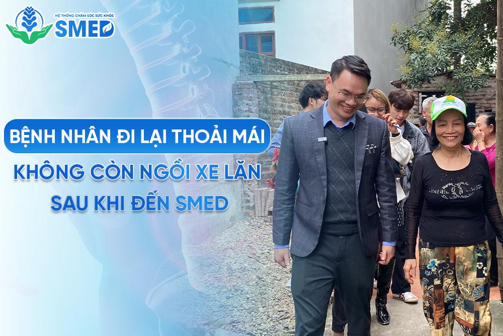 Tình trạng của cô N.T.Gái sau khi điều trị tại hệ thống xương khớp SMED