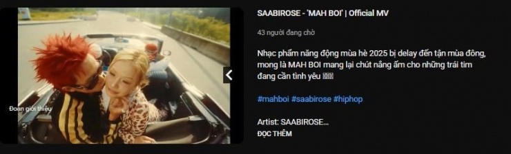 Hình ảnh đáng yêu của Saabirose và 7dnight trong MV MAH BOI.