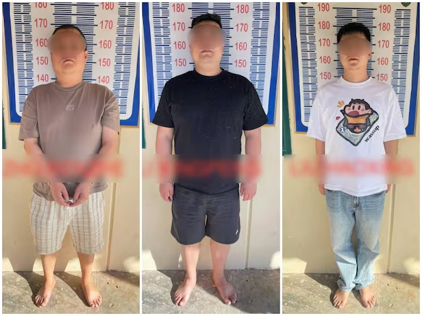 Những nghi phạm liên quan tới vụ nam sinh Hàn Quốc bị tra tấn tới chết ở Campuchia. Ảnh: Yonhap News