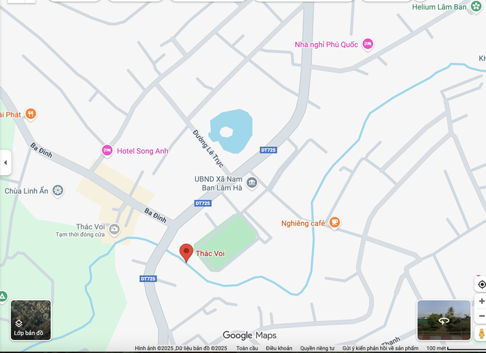 Khu vực Thác Voi. Ảnh: Google Map