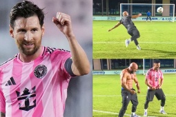 Vệ sĩ của Messi cởi áo ăn mừng kiểu MMA, bị cảnh báo cẩn thận "mất việc"
