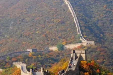 Vạn Lý Trường Thành vào thu góc ngắm lá đỏ 'triệu view' không thể bỏ...