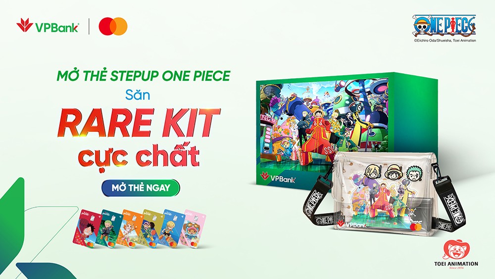 VPBank tặng một bộ quà bản quyền One Piece | VPBank phiên bản giới hạn cho khách hàng đạt đủ điều kiện chi tiêu