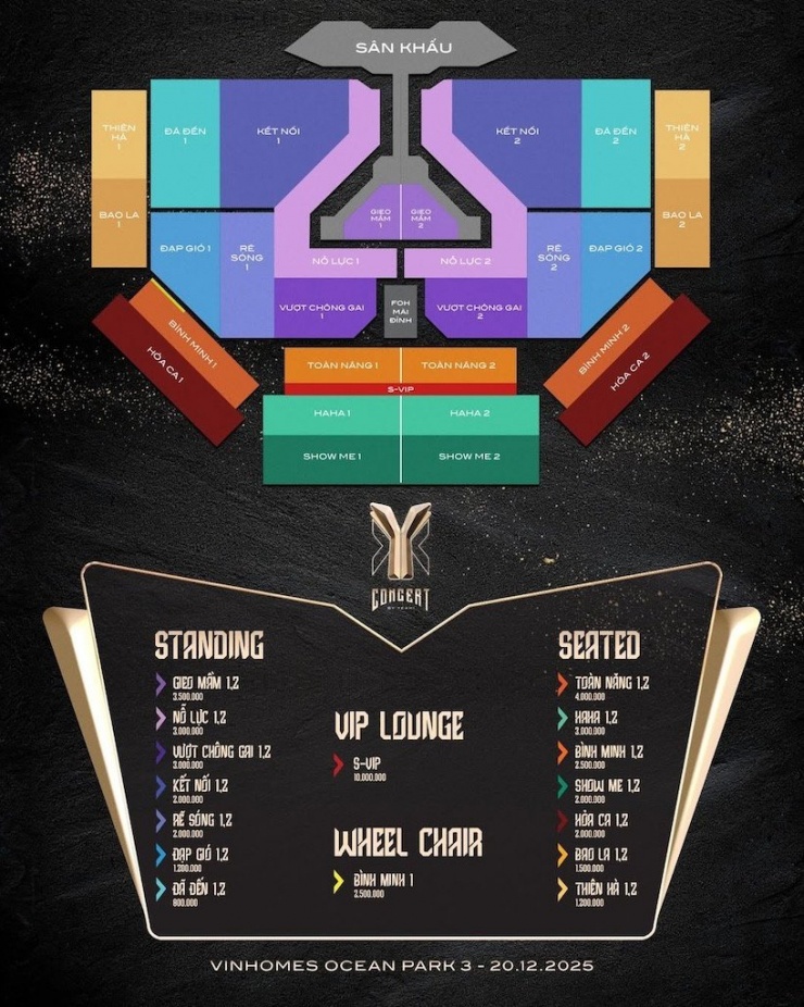 Sơ đồ chỗ ngồi của concert.
