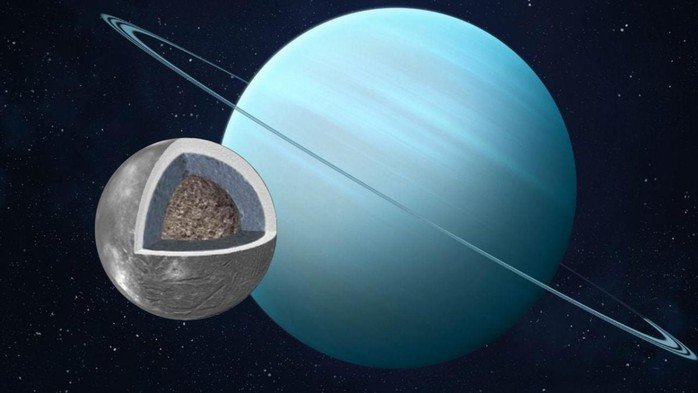 Sao Diêm Vương và mặt trăng Ariel - Ảnh: NASA
