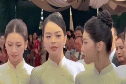 Thời trang - Dàn phù dâu toàn hoa hậu, á hậu trong lễ ăn hỏi Đỗ Thị Hà ở Thanh Hóa