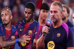 Barca dễ vỡ mộng "ăn 6", Yamal và đồng đội phải cứu HLV Flick