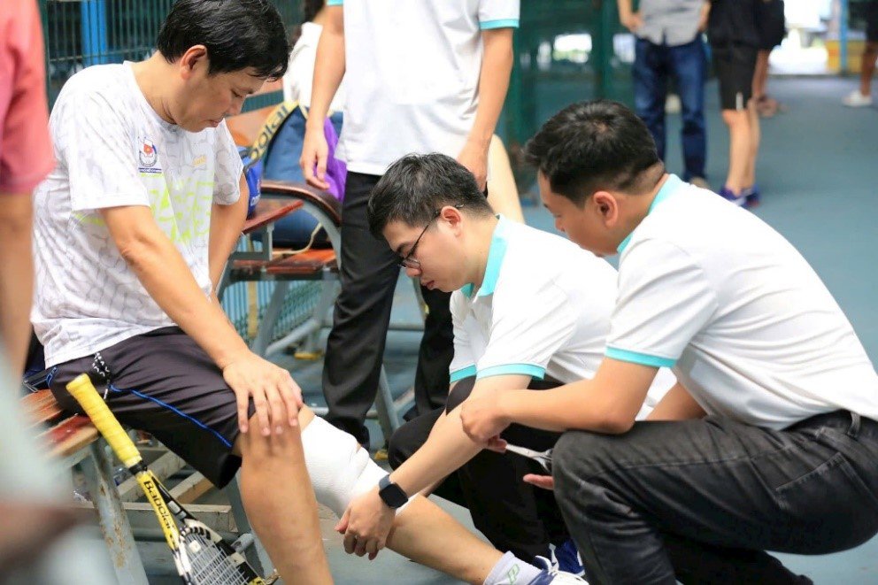 Sự đồng hành của đội ngũ y tế chuyên nghiệp trong các giải thi đấu thể thao giúp các vận động viên yên tâm thi đấu và phòng ngừa được các biến chứng nguy hiểm