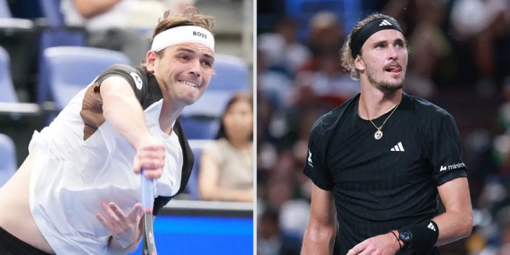 Zverev (áo đen) thua chóng vánh Fritz (áo trắng) vẫn nhận về số tiền còn hơn chức vô địch ATP 1000