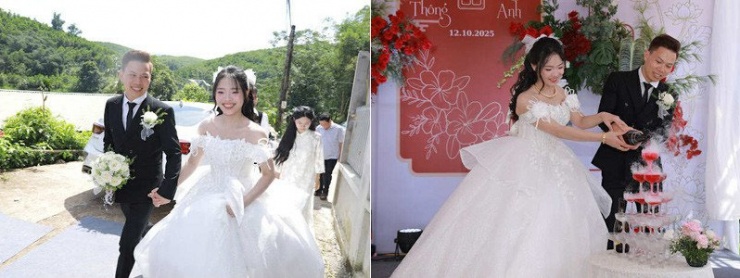 Khoảnh khắc hạnh phúc của cặp đôi trong ngày cưới 