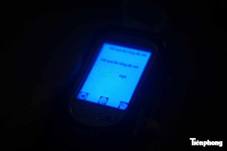 Kết quả đo nồng độ cồn.