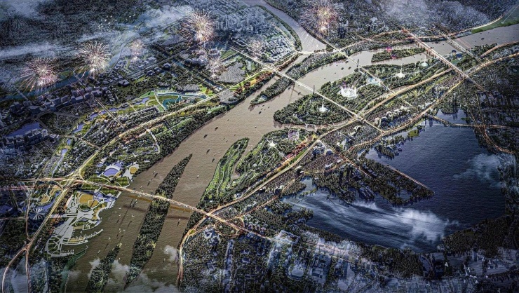 Quy hoạch các khu đô thị, sinh thái ven sông Hồng