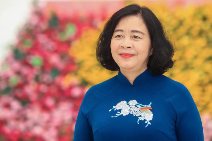 Bí thư Thành ủy Hà Nội Bùi Thị Minh Hoài tại phiên làm việc sáng 17/10. Ảnh: Hoàng Phong