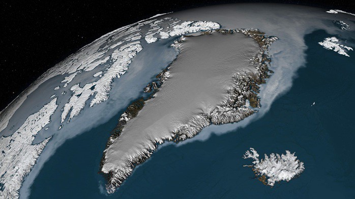 Đảo Greenland - Ảnh: NASA