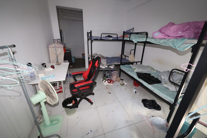 Hình ảnh bên trong một khu phức hợp lừa đảo ở Phnom Penh - Campuchia hôm 16-10. Ảnh: Yonhap