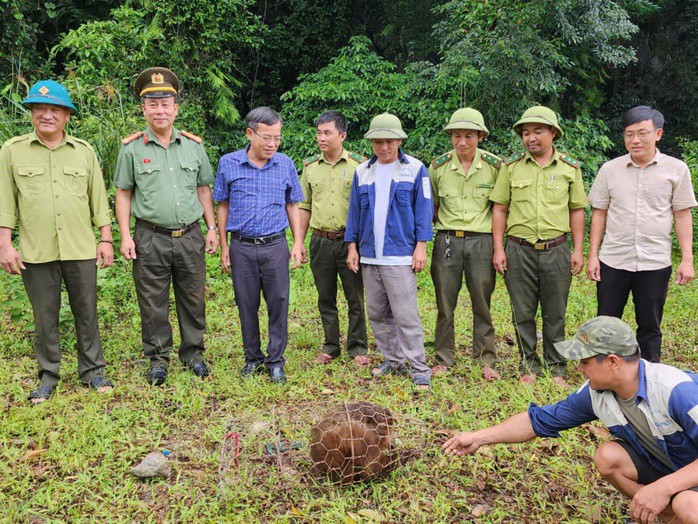 Lực lượng chức năng phối hợp xử lý, đảm bảo an toàn cho người dân và động vật hoang dã
