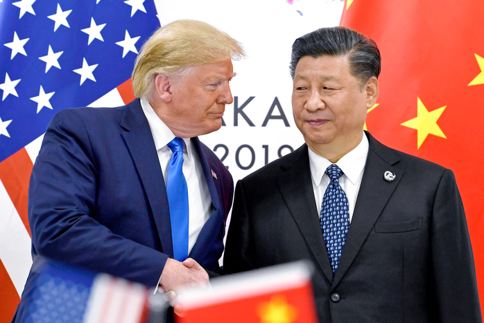 Tổng thống Mỹ Donald Trump và Chủ tịch Trung Quốc Tập Cận Bình năm 2019. Ảnh: AP/Yonhap