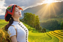 Mê mải nắng thu rót vàng trên ruộng bậc thang Mù Cang Chải