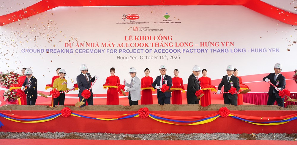 Lễ động thổ Nhà máy Acecook Việt Nam tại Khu công nghiệp Thăng Long II