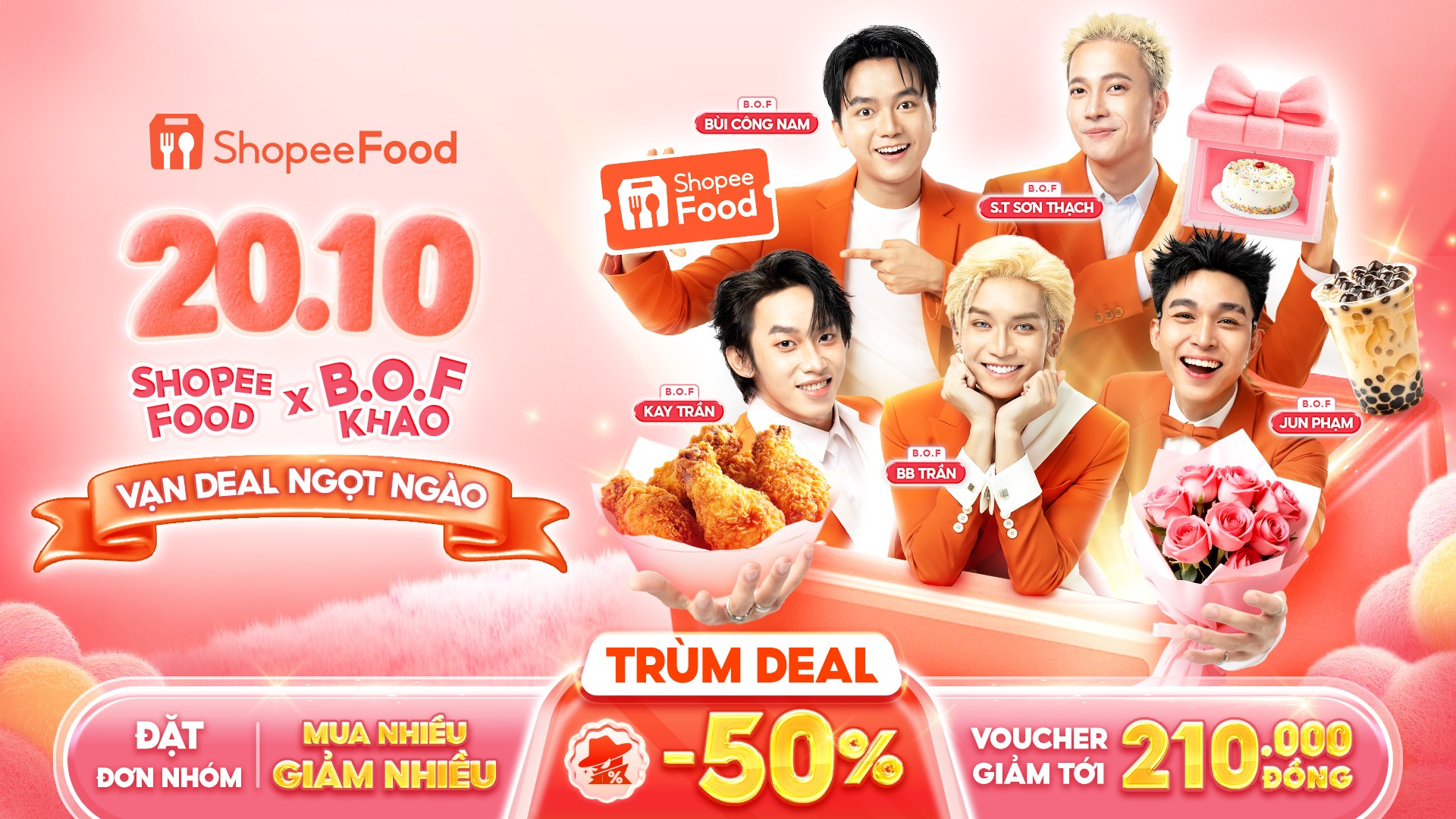 ShopeeFood mang đến sự kiện Vạn Deal “She” Mê cùng loạt ưu đãi giảm đến 50% để nàng tha hồ tận hưởng 20.10 theo cách riêng.
