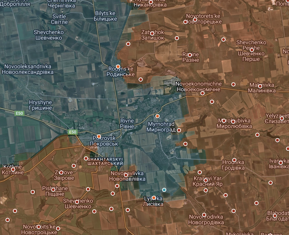 Sau khi hóa giải cuộc phản công của Ukraine, Nga đang tiếp tục khép vòng vây ở thành phố Pokrovsk. Ảnh: Suriyak/X. 