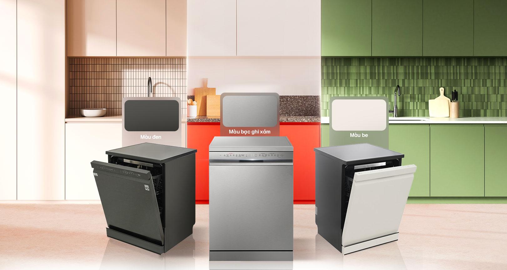 Đa dạng lựa chọn màu sắc, LG QuadWash TrueSteam dễ dàng hòa hợp với mọi không gian nội thất.