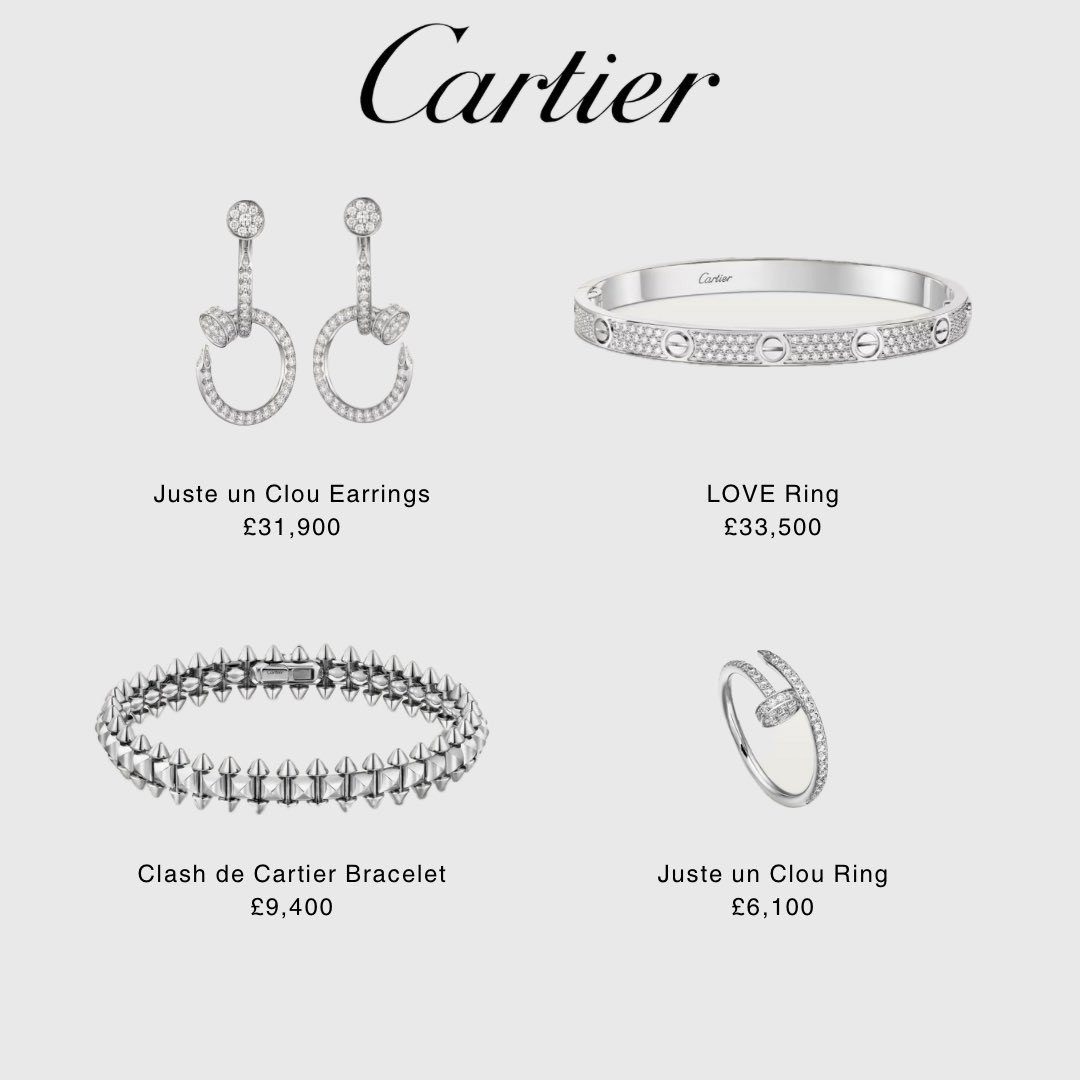 Tổng giá trị các món trang sức Love, Juste un Clou, Panthère trong bộ ảnh ước tính vượt mức 4,8 tỷ đồng, chưa tính thiết kế đồng hồ Ballon Bleu Day/Night.