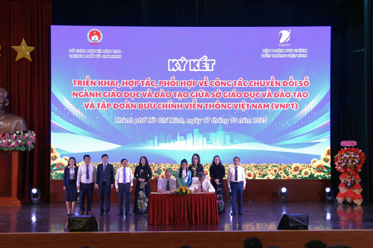 VNPT TP.Hồ Chí Minh và sở GD&ĐT bắt tay thúc đẩy chuyển đổi số giáo dục - 1