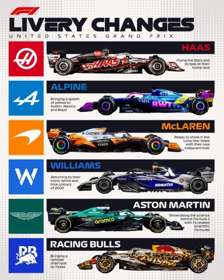 6 đội đua có thiết kế đặc biệt cho chặng đua này