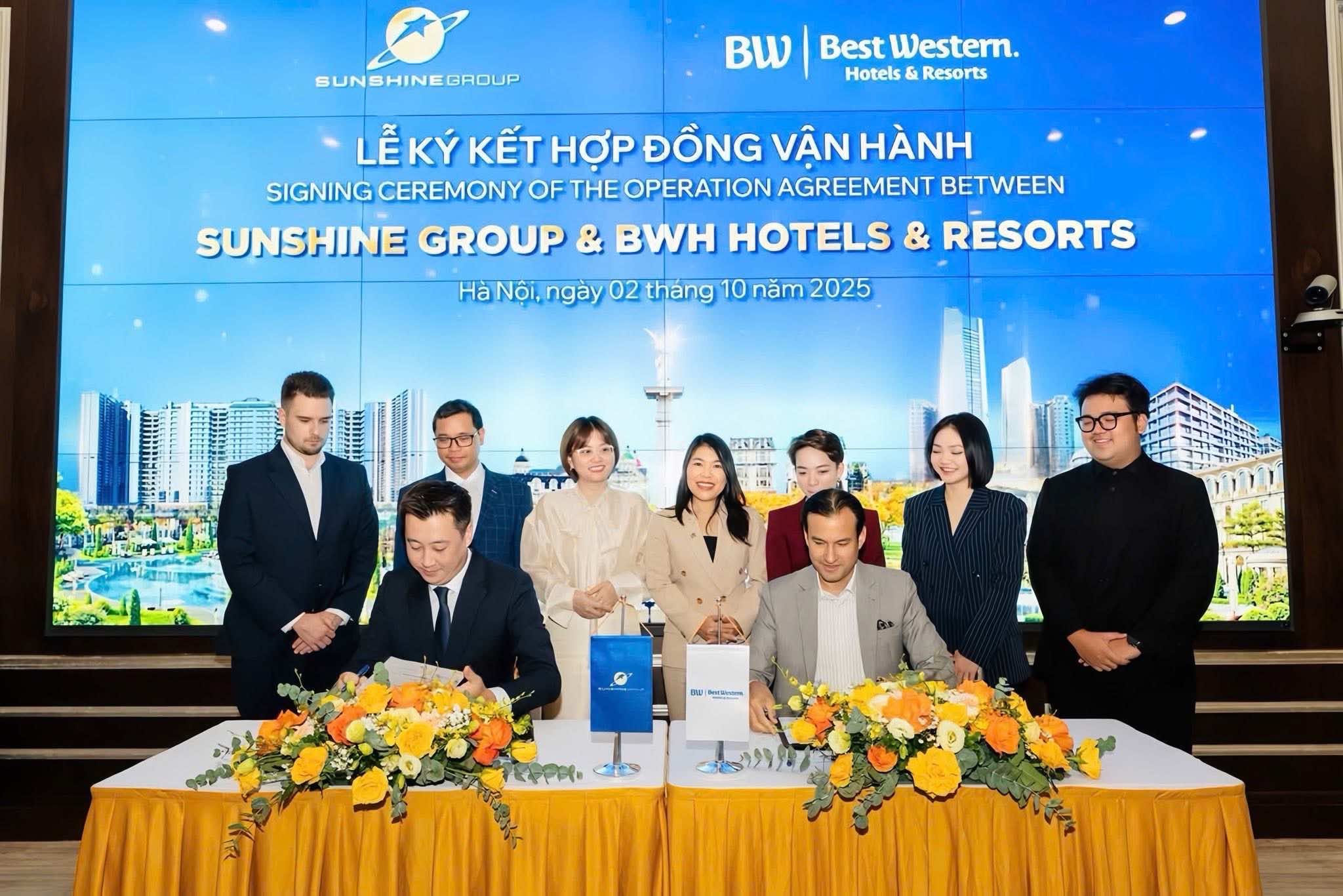 Sunshine Group và BWH Hotels đã ký kết hợp tác quản lý vận hành dự án Noble Palace Tay Thang Long
