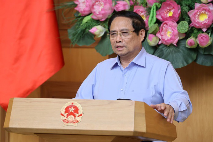 Thủ tướng Phạm Minh Chính phát biểu tại cuộc họp. Ảnh: Nhật Bắc