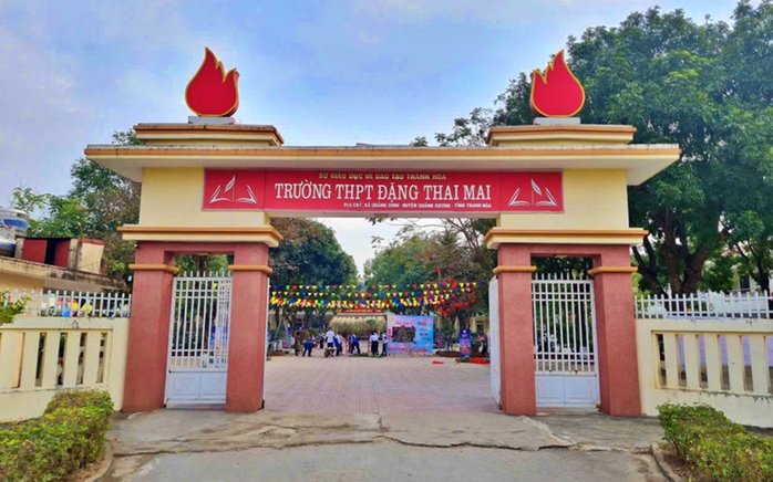Trường THPT Đặng Thai Mai - nơi 2 nam sinh đang học tập
