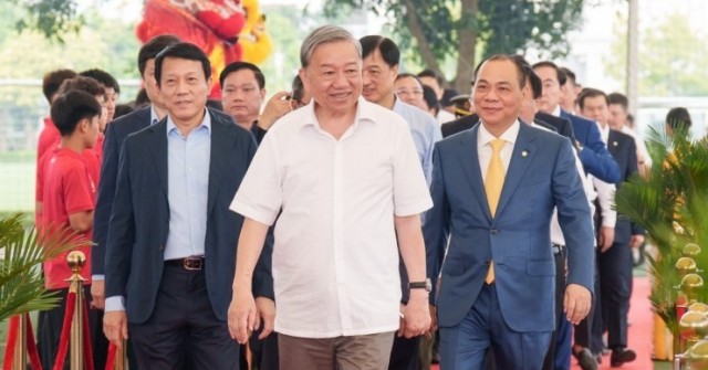 Tổng Bí thư Tô Lâm dự lễ khởi công sân vận động...