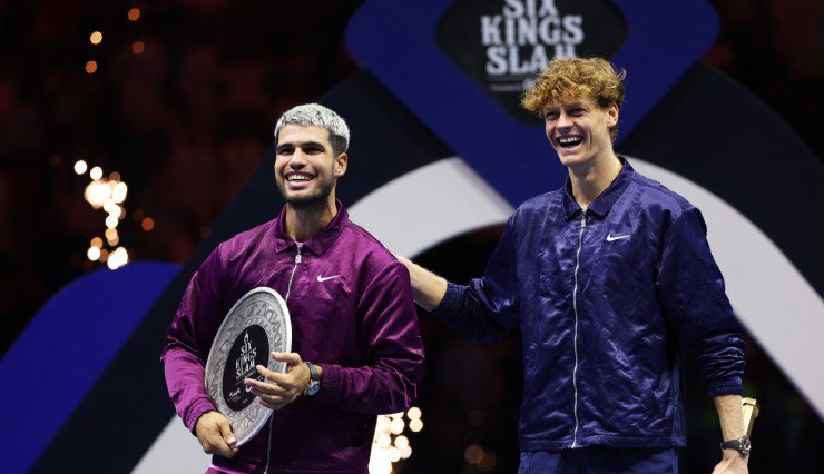 Alcaraz và Sinner sau trận chung kết Six Kings Slam